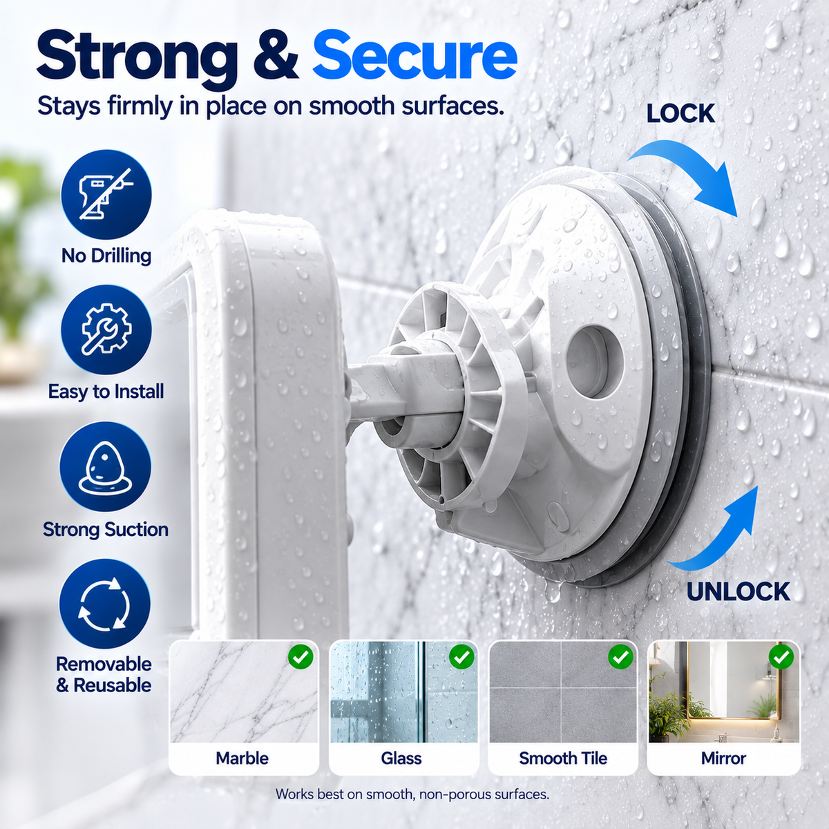 ShowerSync™ Waterproof Phone Holder + Bluetooth Speaker