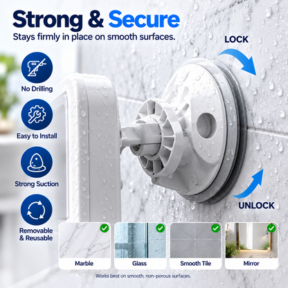ShowerSync™ Waterproof Phone Holder + Bluetooth Speaker